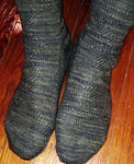Malabrigo Sock Yarn color alcaucil knit socks