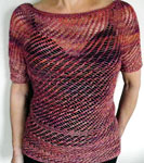 Hand-knit Pullover Sweater with Malabrigo merino Sock Yarn color archangel