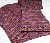 and-knit child's Cardigan Sweater with Malabrigo merino Sock Yarn color archangel