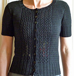 Emelie caridgan by Elin Berglund with lace panels