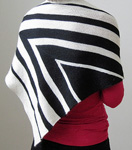 23.	To the Point shawl/wrap by Heidi Kirrmaier in black and natural