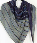 hand knitted scarf/shawl made with Malabrigo Sock Yarn  color candombe
