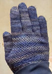 hand knitted glove made with Malabrigo Sock Yarn  color candombe