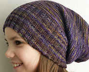 hand knitted hat made with Malabrigo Sock Yarn  color candombe