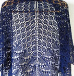 Hand knit scarf/shawl knit with Malabrigo sock yarn cote d azure