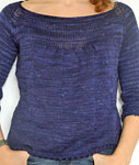 Hand knit pullover sweater knit with Malabrigo sock yarn cote d azure