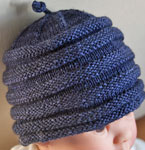 Hand knit hat knit with Malabrigo sock yarn cote d azure