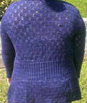 Hand knit cardigan sweater knit with Malabrigo sock yarn cote d azure