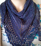 Hand knit scarf/shawl knit with Malabrigo sock yarn cote d azure