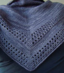 Hand knitted scarf/shawl using Malabrigo Sock Yarn color eggplant