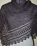 Hand knitted scarf/shawl using Malabrigo Sock Yarn color eggplant