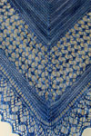Hand knit lace shawl/scarf with Malabrigo Merino Sock Yarn color impressionist sky
