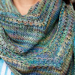 Hand knit scarf/shawl with Malabrigo Merino Sock Yarn color indiecita