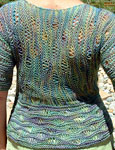 Hand knit pullover sweater with Malabrigo Merino Sock Yarn color indiecita