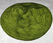 Hand-knit tam/hat with Malabrigo Merino Sock Yarn color lettuce