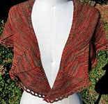 Hand-knit capelet with Malabrigo Merino Sock Yarn color marte