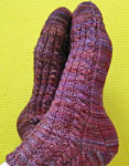 Hand-knit socks with Malabrigo Merino Sock Yarn color marte