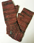 Hand-knit mittens with Malabrigo Merino Sock Yarn color marte