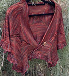 Hand-knit scarf/shawl with Malabrigo Merino Sock Yarn color marte