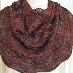 Hand-knit scarf/shawl with Malabrigo Merino Sock Yarn color marte