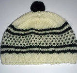 Malabrigo Merino Sock Yarn color natural hand-knitted hat/tam