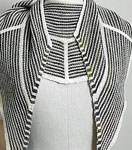 Malabrigo Merino Sock Yarn colors natural and turner hand knitted striped shawl/scarf