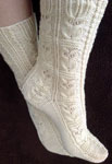 Malabrigo Merino Sock Yarn color natural hand-knitted socks