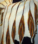 Malabrigo Merino Sock Yarn color natural  hand-knitted multi-color shawl/scarf
