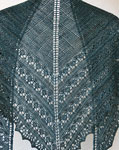 Hand-knit lace shawl/scarf using Malabrigo Merino Sock Yarn color persia