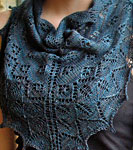 Hand-knit lace shawl/scarf using Malabrigo Merino Sock Yarn color persia