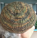 Hand-knit hat/tam made with Malabrigo Merino Sock Yarn color primavera