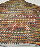 Hand-knit lacey shawl/scarf made with Malabrigo Merino Sock Yarn color primavera
