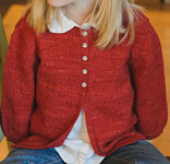 Malabrigo Sock Yarn color ravelry red knit child's cardigan sweater
