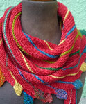 Malabrigo Sock Yarn color ravelry red knit striped scarf/wrap