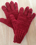 Malabrigo Sock Yarn color ravelry red knit gloves