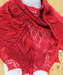 Malabrigo Sock Yarn color ravelry red knit lace scarf/wrap