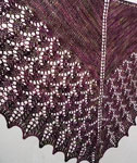 Hand knit  lace shawl with Malabrigo sock yarn rayon vert