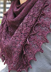 Hand knit  lace scarf with Malabrigo sock yarn rayon vert