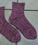 Hand knit socks with Malabrigo sock yarn rayon vert
