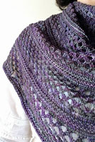 Starshower lace scarf/shawl knit with Malabrigo Merino Sock Yarn color zarzamora