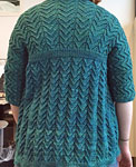 Hand-knit Open Front Cardigan knit with Malabrigo Merino Sock Yarn color solis