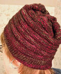 Hat/Cap hand knit with Malabrigo Merino Sock Yarn color stonechat