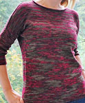 Pullover sweater hand knit with Malabrigo Merino Sock Yarn color stonechat