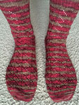 Socks hand knit with Malabrigo Merino Sock Yarn color stonechat