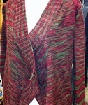 Cardigan open front sweater hand knit with Malabrigo Merino Sock Yarn color stonechat
