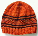 Malabrigo Sock Yarn color terracotta knit cap