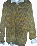 Hand knit pullover sweater knit with Malabrigo Merino Sock Yarn color turner