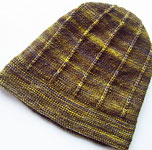 Hand knit hat/cap knit with Malabrigo Merino Sock Yarn color turner