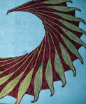 handknit scarf Dreambird KAL by Nadita Swings