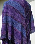 hand knit shawl/scarf with Malabrigo sock yarn color violeta africana